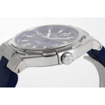 Overseas 47040 SS 1:1 Best Edition Blue Textured Dial Rubber Strap PPF A1226