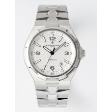 Overseas 47040 SS 1:1 Best Edition White Textured Dial Bracelet PPF A1226