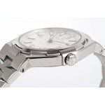 Overseas 47040 SS 1:1 Best Edition White Textured Dial Bracelet PPF A1226