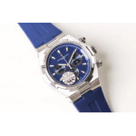 Overseas Chrono Ref.5500V SS Blue&Black&White Dials Rubber Strap 8F A5200