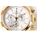 Overseas Chrono Ref.5500V Gold Case White Dial Rubber Strap 8F A5200