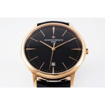 Patrimony Date RG 1:1 Best Edition Black Dial Leather Strap PPF MIYOTA 9015