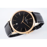 Patrimony Date RG 1:1 Best Edition Black Dial Leather Strap PPF MIYOTA 9015