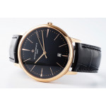 Patrimony Date RG 1:1 Best Edition Black Dial Leather Strap PPF MIYOTA 9015