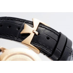 Patrimony Date RG 1:1 Best Edition Black Dial Leather Strap PPF MIYOTA 9015