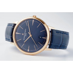 Patrimony Date RG 1:1 Best Edition Blue Dial Leather Strap PPF MIYOTA 9015