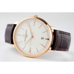 Patrimony Date RG 1:1 Best Edition White Dial Leather Strap PPF MIYOTA 9015