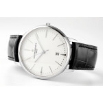 Patrimony Date SS 1:1 Best Edition White Dial Leather Strap PPF MIYOTA 9015