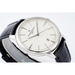 Patrimony Date SS 1:1 Best Edition White Dial Leather Strap PPF MIYOTA 9015