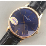 Patrimony Date RG 1:1 Best Edition Blue Dial Leather Strap MKSF MIYOTA 9015