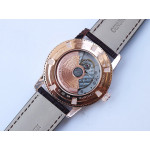 Traditionnelle High Jewellery Watch SS Full Diamonds Leather Strap MIYOTA9015