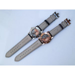 Traditionnelle High Jewellery Watch SS Full Diamonds Leather Strap MIYOTA9015