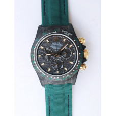 Daytona DIW Carbon Best Edition Carbon/Black Dial Green Leather Strap A4130 OMF