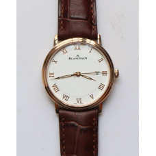 Villeret 6651 RG 1:1 Best Edition White Dial Brown Leather Strap A1151 ZF
