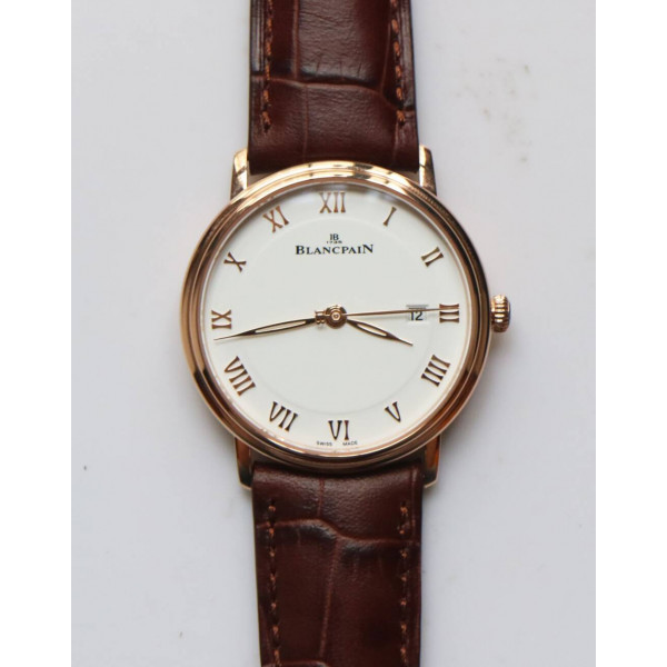 Villeret 6651 RG 1:1 Best Edition White Dial Brown Leather Strap A1151 ZF